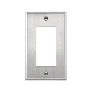1 Gang Wall Decorative Switch Plates Wall Plates Stainless Steel Rocker Switch GFCI Outlet Cover