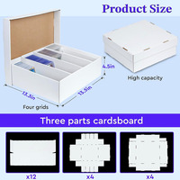 Cajas plegables de cartón para almacenamiento de tarjetas coleccionables, tarjetero deportivo clasificado, caja organizadora, caja combinada de cartón al por mayor