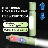 Lampu Senter LED Fleksibel Mini Isi Ulang Lampu Darurat ABS IP44 Pengisian Daya USB Tipe-C