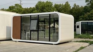 <span class=keywords><strong>Villa</strong></span> préfabriquée moderne en acier respirant et économe en énergie, style maison pomme, cabane de villégiature extérieure écologique pour bureau à domicile et atelier - Product Image 2