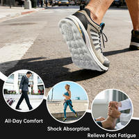 Semelles de sport confortables de haute qualité, absorption des chocs, semelles 4D Cloud pour hommes et femmes