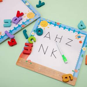 Jouet de puzzle en bois personnalisé avec l'alphabet, jouet éducatif précoce pour apprendre les lettres, jouets de <span class=keywords><strong>peinture</strong></span> pour enfants - Product Image 3