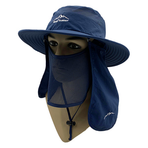 Chất Lượng Cao Ngoài Trời Hat UV Bảo Vệ Mặt Trời Mũ Lưới Thoáng Khí Câu Cá Xô Hat Với Chuỗi Và Có Thể Tháo Rời Cổ Mặt - Product Image 3