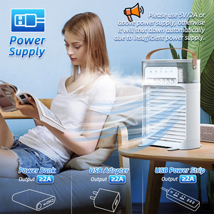 Ventilador de niebla de agua eléctrico 3 en 1 con humidificador portátil de luz nocturna LED y aire acondicionado para oficina en casa u oficina uso doméstico - Product Image 5