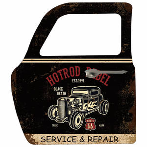 Letreros Metálicos Hot Rod Rebel, Decoración de Pared Metálica Black Death Man Cave, Letrero Retro para Puerta de Coche, Bar, Pub, Garaje, Letrero Metálico Vintage para Colgar en la Pared - Product Image 2