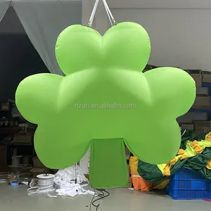 Jelas daun keberuntungan Led lampu Model semanggi balon Shamrock tiup untuk dekorasi langit-langit