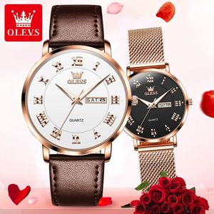 Reloj de Pulsera para Parejas 2920 Fashion China Lovers, Correa de Cuero Genuino, Resistente al Agua, con Calendario, Bajo MOQ, de Fábrica - Product Image 1