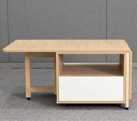 Mobilier de salle à manger moderne ensemble de table de restaurant table de salle à manger rectangulaire extensible pliante en bois avec base en bois