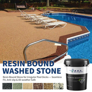 Suelo de Piedra Lavada con Resina de Alto Rendimiento Resistente a la Intemperie, Alfombra de Resina Epoxi para Exteriores, Piedra Unida con Resina para Patio y <span class=keywords><strong>Piscina</strong></span> - Product Image 2