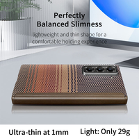 Casing Ponsel Serat Aramid Ultra Tipis Mewah untuk Z W25 Anti Guncangan Anti Sidik Jari dengan Cincin Magnetik Desain Timbul 25g