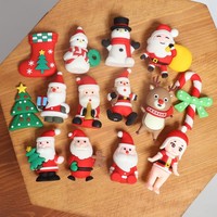 Cake Topper Backing Dekoration Cupcake Zubehör mit Santa Elk Schneemann Weihnachts baum Socken für Weihnachts feier Lieferungen