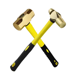 Brass Hammer With Fiberglass Handle Yellow Color