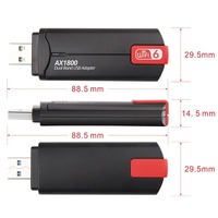 Adaptador USB Wifi6 con Controlador Gratuito, Adaptador USB 3.0 de 1800 Mbps, Wifi 6, Realtek RTL8832BU 802. Adaptador de Red Inalámbrico 11ax
