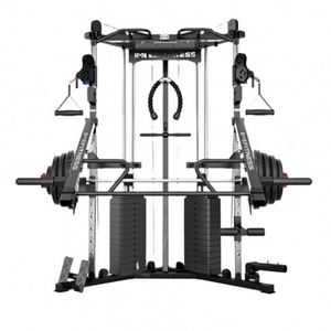 Rack de musculation multifonctionnel avec banc, machine Smith, construction en acier, durable, portable, écologique, ABS - Product Image 1