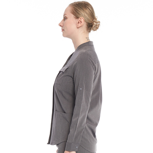 Enfermera Ropa DE TRABAJO Hospital Salón de belleza Señoras Scrub Suit Chaqueta con cremallera frontal Tops Moda Mujer <span class=keywords><strong>Manga</strong></span> larga Conjuntos de uniformes médicos - Product Image 6