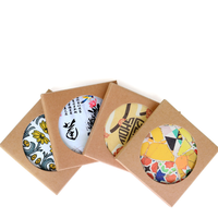 Boîte d'emballage sous-verre en papier kraft avec fenêtre Coffrets cadeaux de bricolage pour emballage de tasse en céramique
