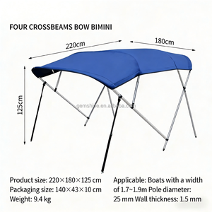 Bâche de <span class=keywords><strong>bateau</strong></span> en tissu Oxford 600D/1200D pour 2-4 arceaux, autres fournitures marines, disponible en différentes tailles et couleurs - Product Image 4
