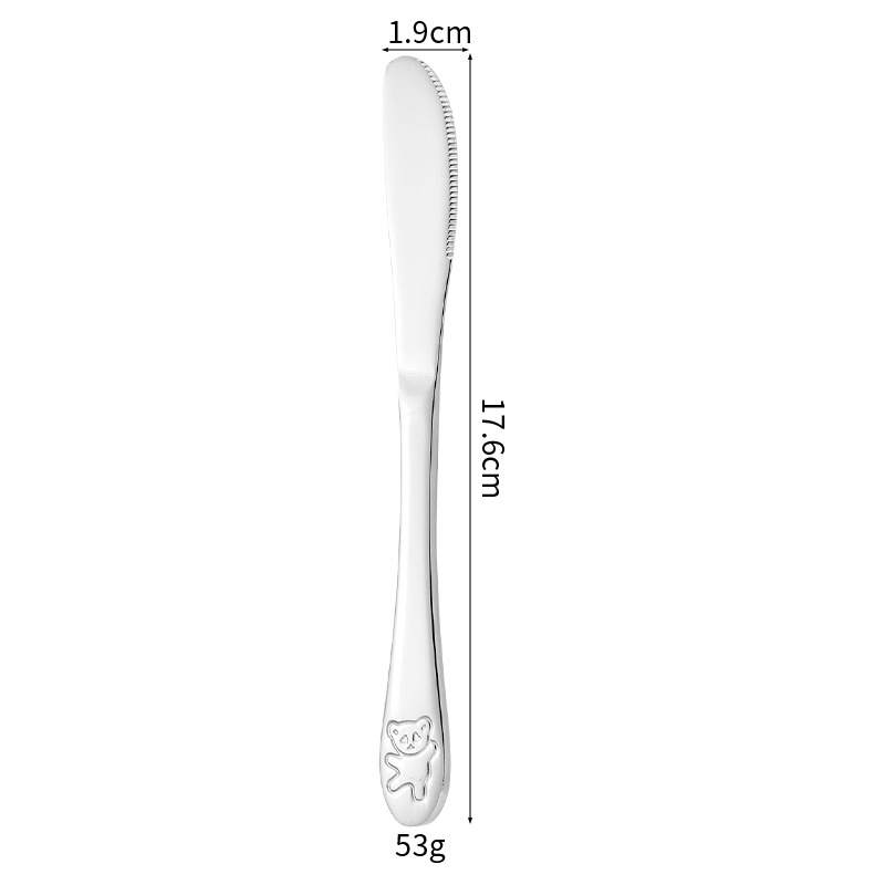 Cuchillo de mesa Bear, plateado.