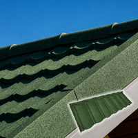 Tuile de toiture en acier revêtu de pierre moderne Golan, durable, résistante aux intempéries, avec revêtement acrylique protecteur pour projets de toiture d'appartements