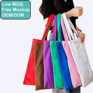 Sacola de algodão reutilizável Eco-Friendly com alças para compras diárias Viagem Praia Use-Confortável Shoulder Grocery Shopper Sack - Product Image 1