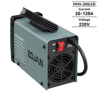 Machine à souder portable ZOJAN MMA-200LCD 4,8 kVA Entrée 220 V Courant 20-120 A pour usage domestique et projets de bricolage