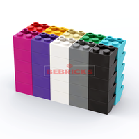 BEBRICKS Série de pièces de construction 3660 Pente inversée 45 2x2 avec tube rond solide en bas Briques de construction MOC Jouet pour enfants
