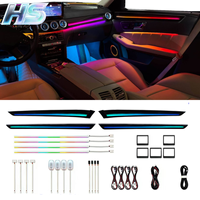 Kit d'éclairage d'ambiance LED RGB pour voiture, 29 lumières, 64 couleurs, contrôle par application, garniture de ventilation pour Mercedes Benz Classe E W212 2010-2016