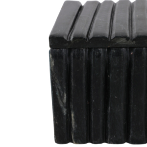 Decorative Marble Ridged <b>Box</b> With Lid For Jewelry Keepsake <b>Storage</b> Home Decor Modern Accent <b>Shelf</b> Organizer - Product Image 6