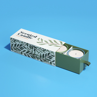 Boîte cadeau de luxe haut de gamme en carton pour bougies, avec revêtement UV, gaufrage personnalisé, doublure en éponge, pelliculage mat, matériaux recyclés