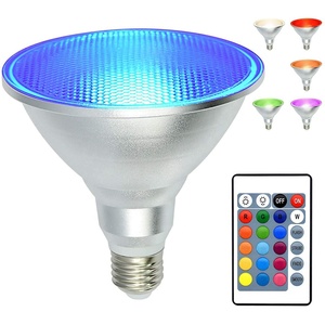 RGB IP65 Không Thấm Nước Par30 <span class=keywords><strong>Par38</strong></span> Spotlight 18W <span class=keywords><strong>24W</strong></span> Điều Khiển Từ Xa Thay Đổi Độ Sáng <span class=keywords><strong>LED</strong></span> Đèn Cup AC 85-265V Chiếu Sáng Trong Nhà E27 Spotlight - Product Image 1