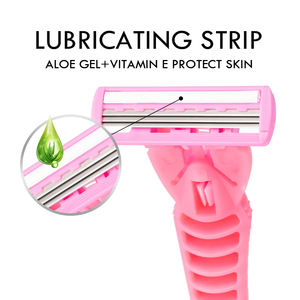 Pearl Max, dernière vente, mini <span class=keywords><strong>rasoir</strong></span> pour femmes, <span class=keywords><strong>rasoir</strong></span> à poils sous les bras, acier inoxydable, 3 lames, manche en caoutchouc, <span class=keywords><strong>rasoir</strong></span> de barbier - Product Image 4