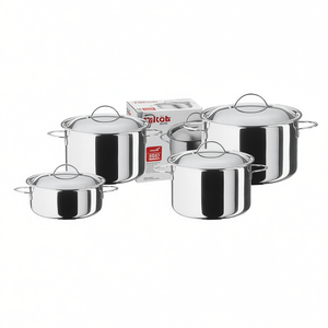 Spring Cristal 4 Piece <b>Cookware</b> <b>Set</b> Stainless Steel Pots With Lids For Stovetop Use - Product Image 2