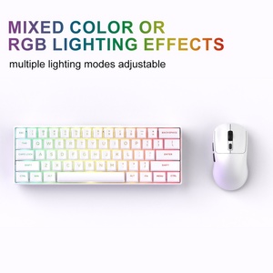 <span class=keywords><strong>Clavier</strong></span> mécanique de jeu compact 60% avec disposition anglaise classique personnalisée, 61 touches, rétroéclairage LED multicolore pour PC <span class=keywords><strong>Gamer</strong></span> - Product Image 2