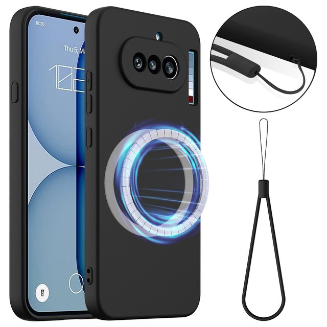 Magnetic Colorful Matte Soft Silicone Back case for Nothing Phone 4a 5G / A069 Wireless Charging Phone Cover