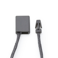 Cordon de sécurité en plastique gris de qualité supérieure pour étiquettes volantes, 19 cm, pour vêtements, avec perforateur