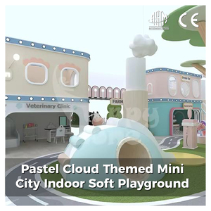 Parque Infantil Interior Personalizado con Temática de Nubes Pastel, Multifuncional, con Certificación CE, para Niños de 2 a 12 Años - Product Image 1