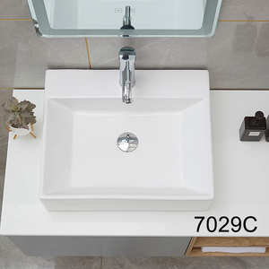 Usine <span class=keywords><strong>blanc</strong></span> dessus de table en céramique bassin waskom lavabo éviers pour salle de bain lavamanos blancos salle de bain éviers moderne wastafel - Product Image 3