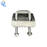 UTTERLY UTT1103 Support de profilé sans perçage, conception à boulon en U carré pour fixation de profilé sur bride de poutre en I, acier au carbone revêtu Dacromet