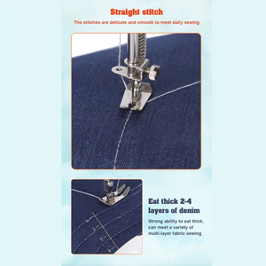 Mini Macchina da Cucire Elettrica Portatile con Pedale a Velocità Regolabile <span class=keywords><strong>per</strong></span> <span class=keywords><strong>Sartoria</strong></span> da Tavolo - Product Image 4