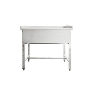 Baignoire pour animaux de compagnie en acier inoxydable 304, pour cliniques vétérinaires, chiens de grande et petite taille, sans pare-chocs, lavabo pour chien - Product Image 4
