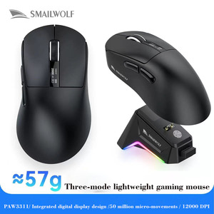 Bán hàng nóng M6 RGB Trọng lượng nhẹ không dây Chuột chơi game tri-chế độ esportswith RGB Chuột đèn nền sạc cơ sở - Product Image 5