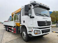 Camion lourd Shacman L3000 6x4 à 10 roues avec grue télescopique à bras droit montée sur camion