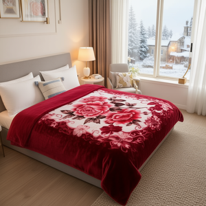 Korean <b>Woven</b> Embossed Luxury Polyester Mink <b>Blanket</b> Double Reversible 1.8 KG 379 GSM Soft Warm Winter for Home & Hotel - Product Image 2