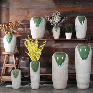 Vintage stile cinese per il soggiorno cortile decorazione Desktop ceramica ceramica ceramica <span class=keywords><strong>vaso</strong></span> di fiori per la decorazione della casa - Product Image 1