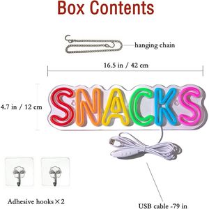 Snack neon LED dimmable USB powered ambient <b>light</b> store window decoration <b>light</b> street indicator <b>light</b> <b>landscape</b> <b>light</b> custom 5v - Product Image 2