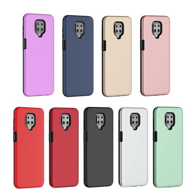 Guangzhou Factory Metal Paint Shockproof Phone armor case for xiaomi Redmi Note 7s 8s 9s Note9 case Pc Tpu Mobile Back Cover
