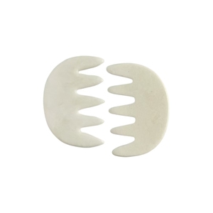 Pierre de massage Gua Sha en jade Xiuyan blanc naturel chinois 2024, peigne à gratter, pierre de massage pour le cuir chevelu - Product Image 4