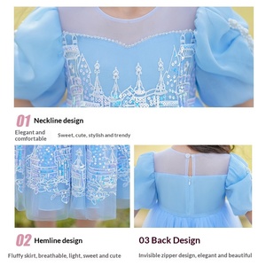 Abito estivo soffice per bambina, vestito da principessa alla moda in stile western, costume per spettacoli cinematografici e televisivi per bambini - Product Image 4