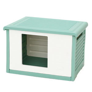 Umweltfreundliches PE-Material Einfarbiges Outdoor-Hundehaus Regenfester Unterschlupf mit Kartonverpackung für Hunde Alle Jahreszeiten - Product Image 6