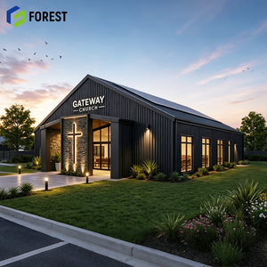 Prefabricated Steel Structure Warehouse Church Building Religious Sanctuary Construction Manufacturer Custom OEM - Product Image 1